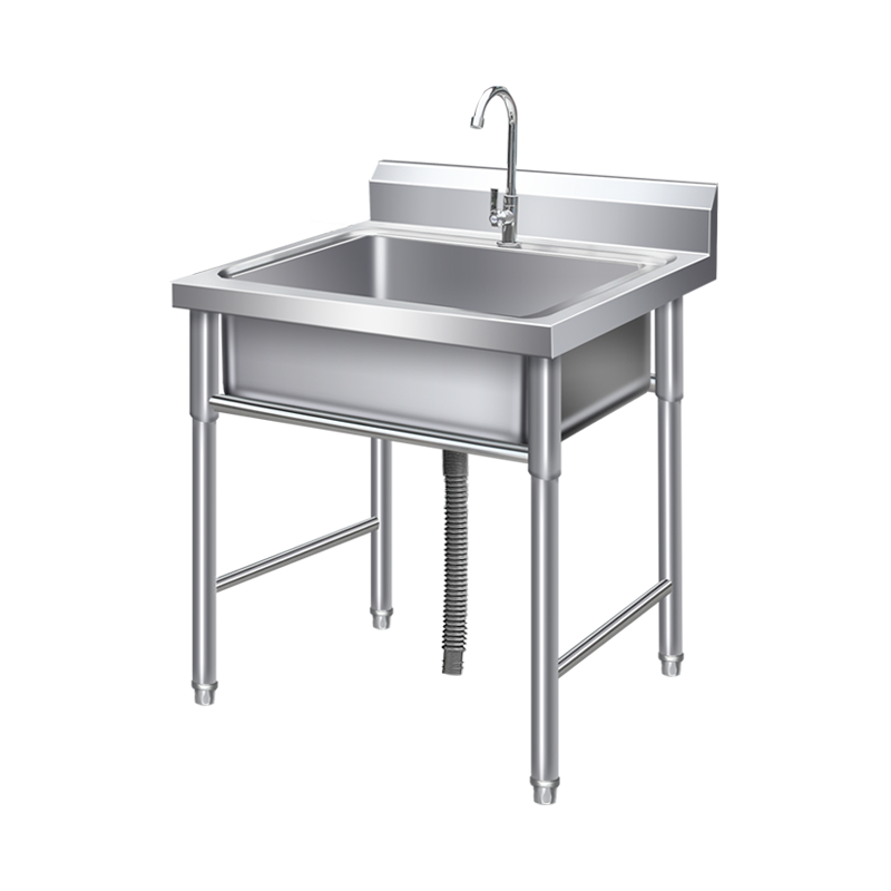 Commercial Kitchen Double Sink - Komercyjny zlew ze stali nierdzewnej jednokomorowy