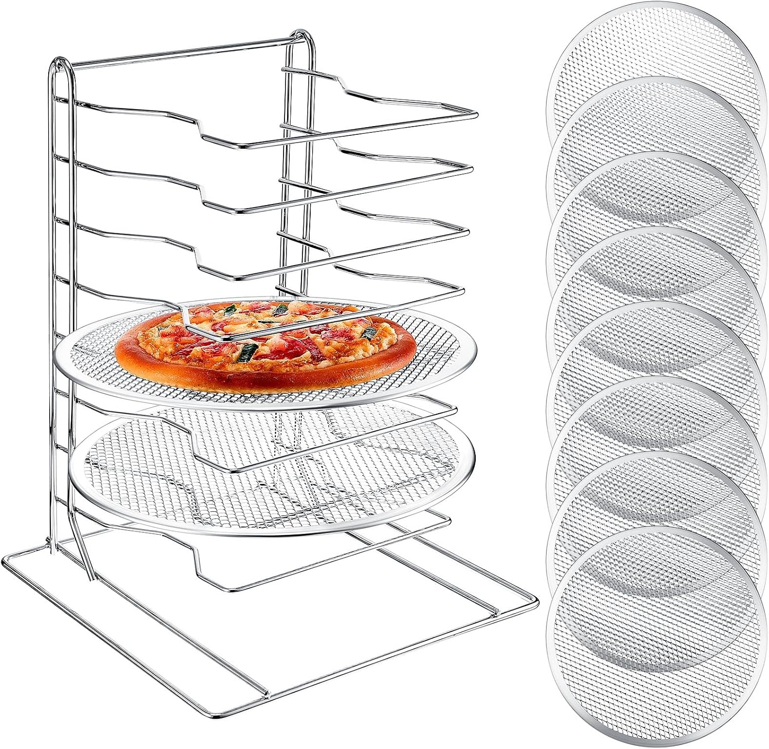 Commercial Kitchen Pans - Stojak na pizzę z 8 poziomami