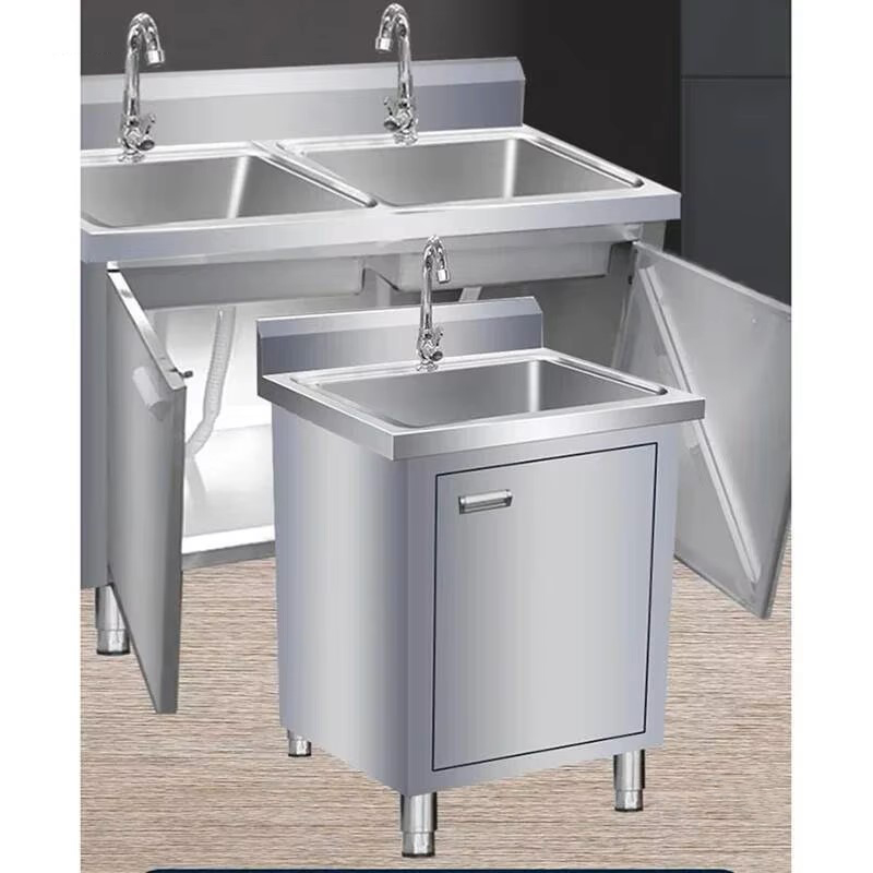 Commercial Kitchen Double Sink - Komercyjne metalowe zlewy kuchenne do zewnętrznych