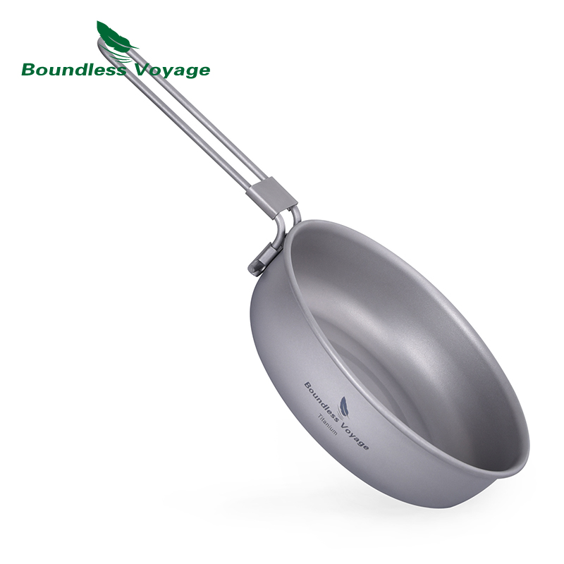 Commercial Kitchen Pans - Boundless Voyage Ultralekka tytanowa patelnia ze