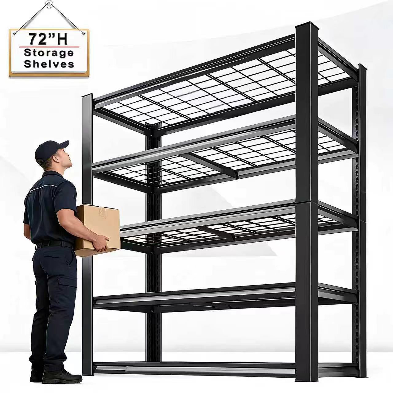 Commercial Kitchen Warehouse - Nnovaroom 72-calowy Regulowany Metalowy Regał Dwupoziomowy