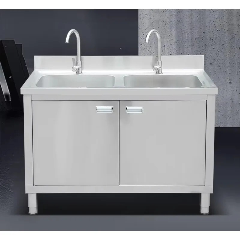 Commercial Kitchen Double Sink - Komercyjna szafka pod zlew ze stali