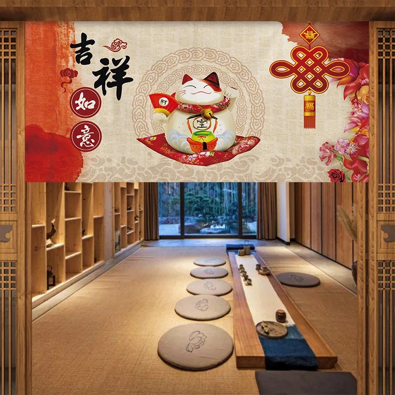 Commercial Kitchen Japanese - VIKAMA Japońska Zasłona Noren Fuji Kimono