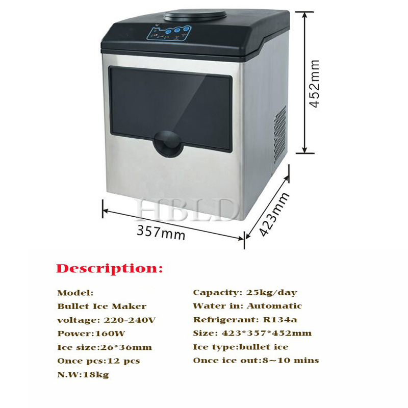 HBLD Szybka Przenośna Maszyna  – Commercial Kitchen Ice Machine recenzja i cena