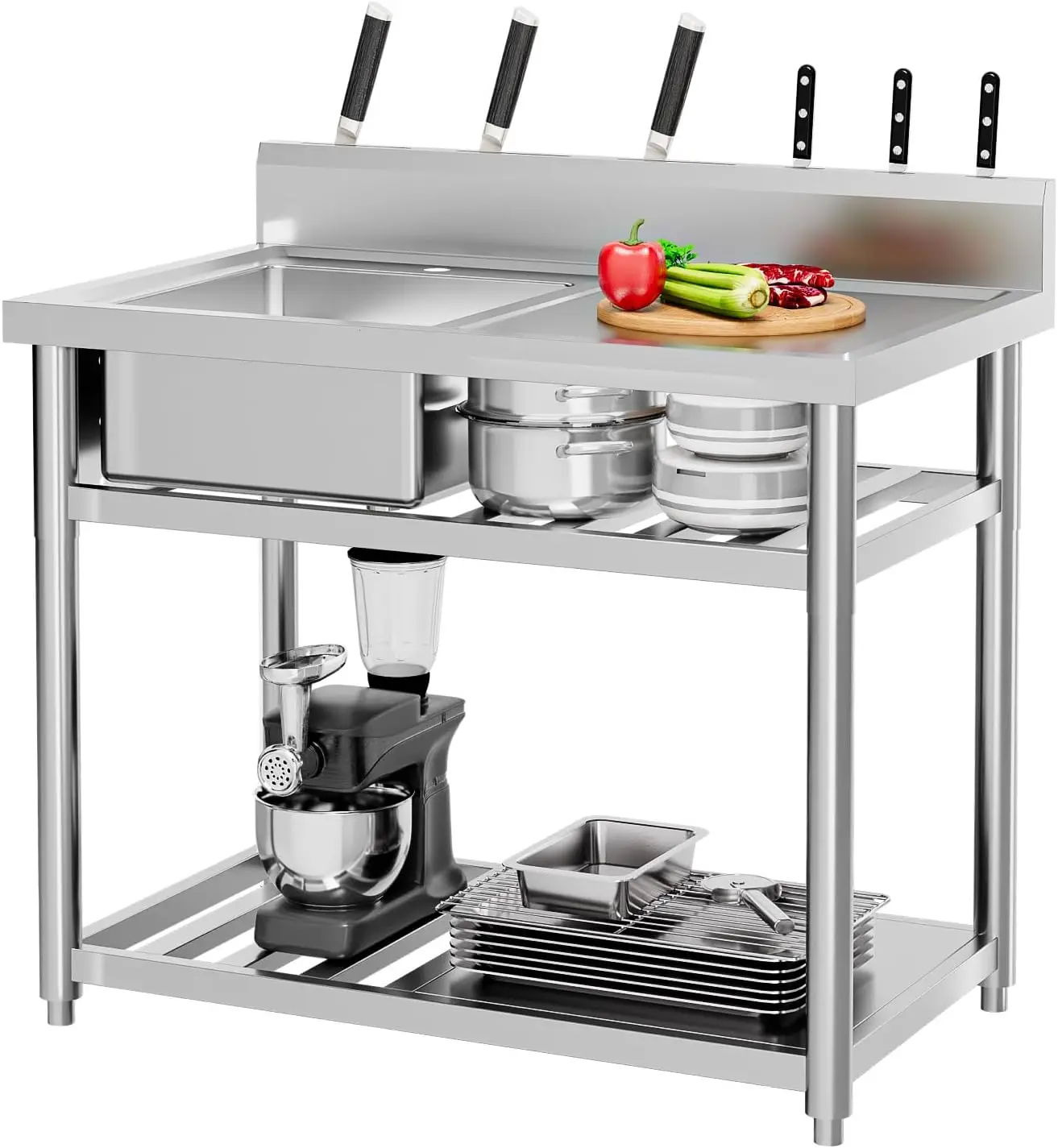 Zlewozmywak ze stali nierdzewn – Commercial Kitchen Double Sink recenzja i cena