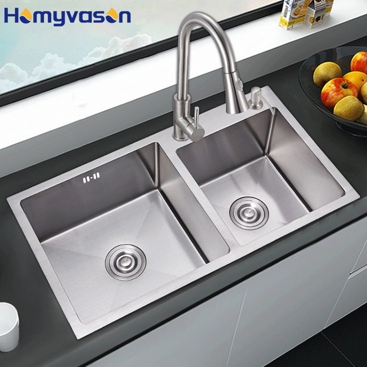 Luksusowy, ręcznie robiony, sz – Commercial Kitchen Double Sink recenzja i cena
