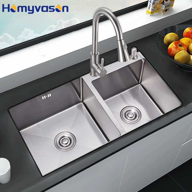 Luksusowy, ręcznie robiony, sz – Commercial Kitchen Double Sink recenzja i cena