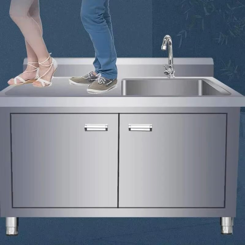 Komercyjne metalowe zlewy kuch – Commercial Kitchen Double Sink recenzja i cena