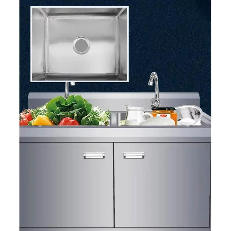 Komercyjne metalowe zlewy kuch – Commercial Kitchen Double Sink recenzja i cena