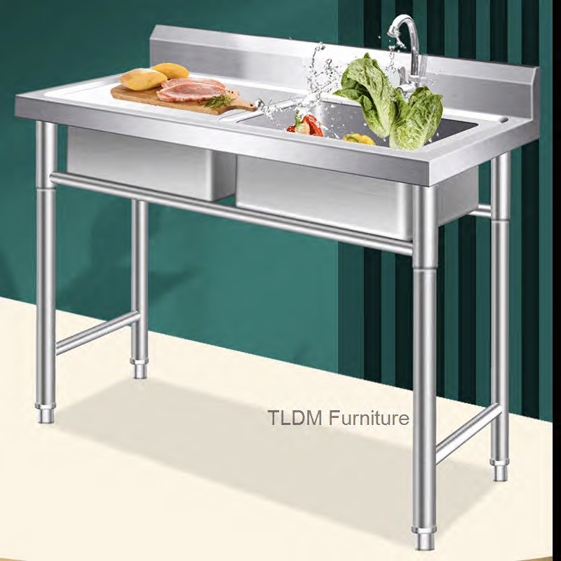 Zlewy kuchenne zewnętrzne ze s – Commercial Kitchen Double Sink recenzja i cena