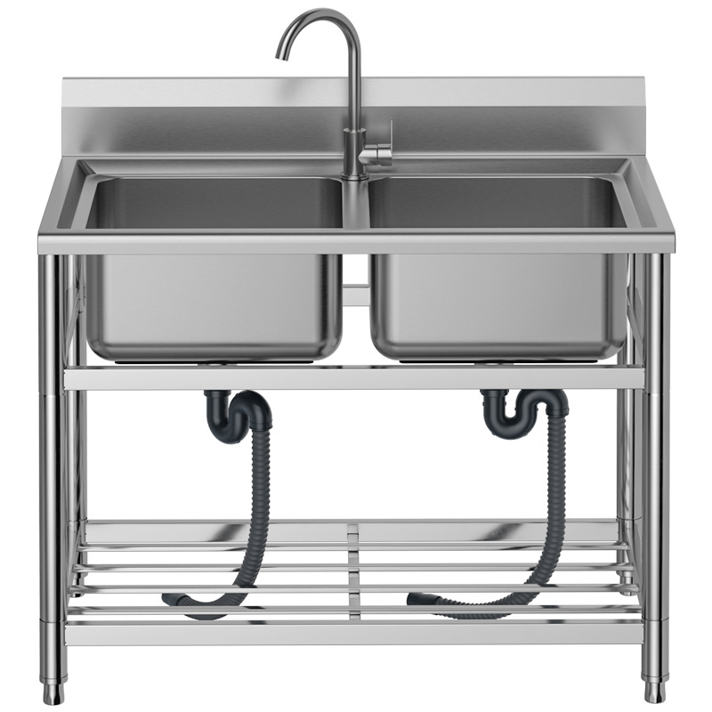 Zlewozmywak kuchenny ze stali  – Commercial Kitchen Double Sink recenzja i cena