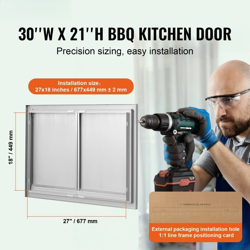 Drzwiczki do grilla ze stali n – Commercial Kitchen Wall Panel recenzja i cena