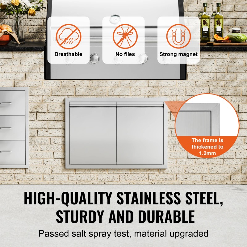 Drzwiczki do grilla ze stali n – Commercial Kitchen Wall Panel recenzja i cena